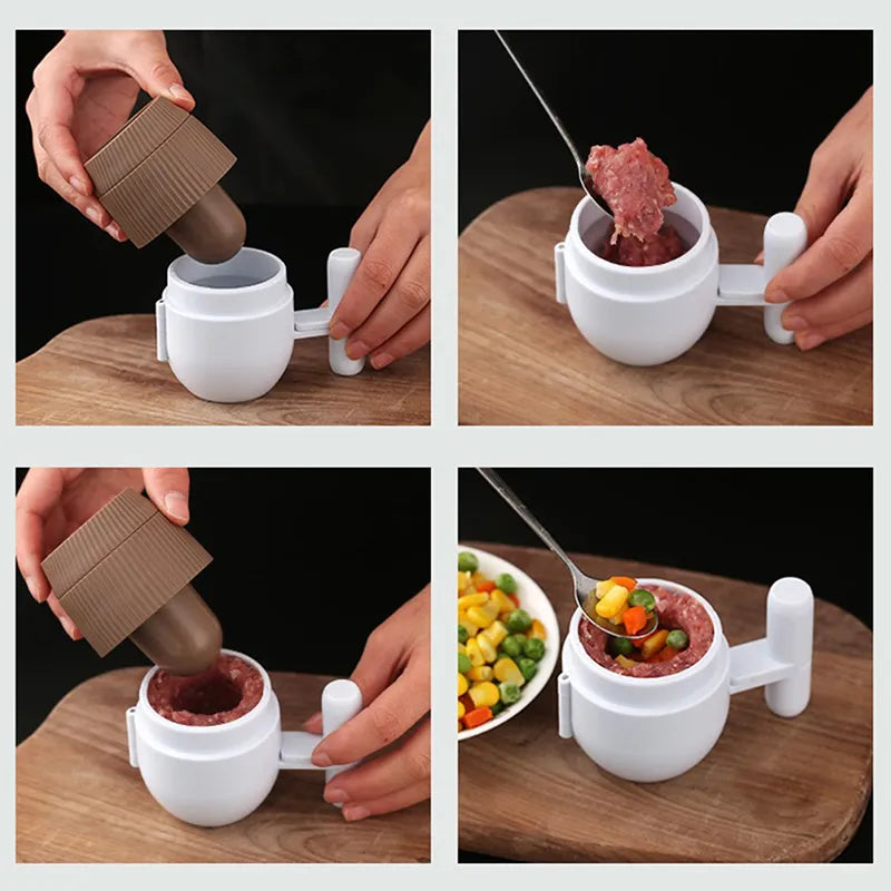 2 teiliger Fleischbällchenformer aus Kunststoff für Küche und DIY-Yabubest - Home & More