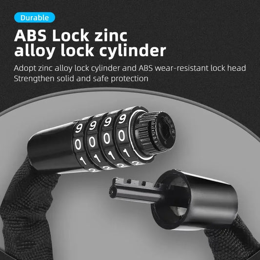 Langlebiges Fahrrad Kettenschloss mit 4 Stelligem Zahlencode