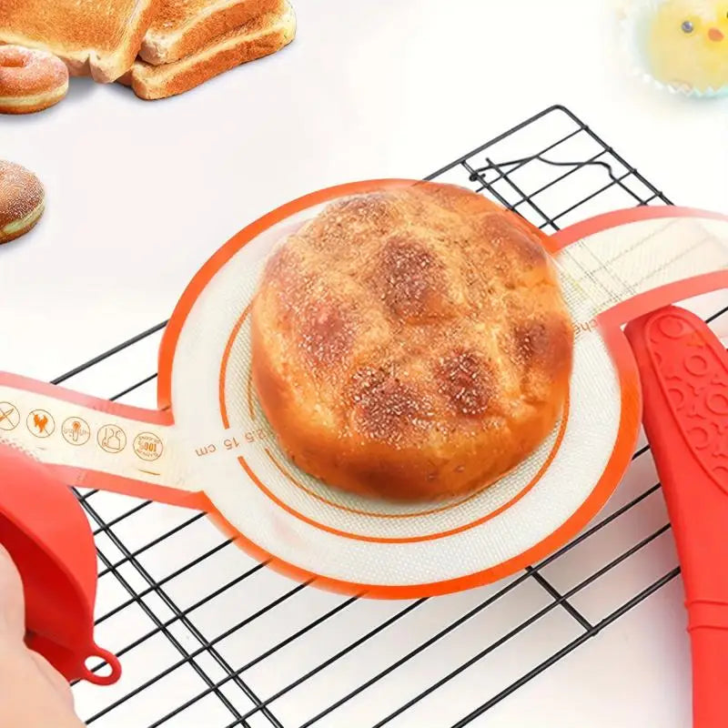 Silikon Backmatte mit langem Griff in 4 Farben für perfektes Backen