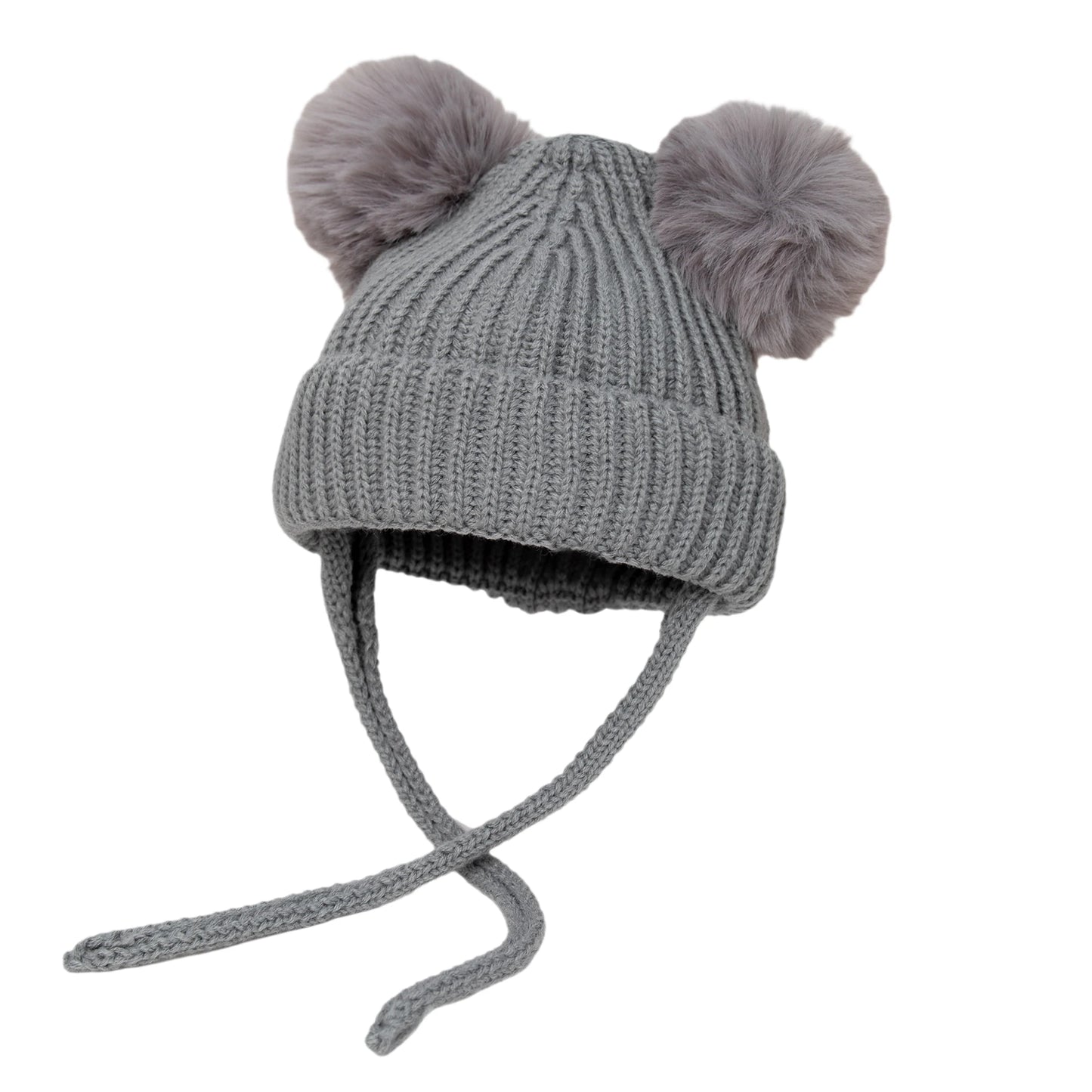 Winter Baby Mütze mit Pompom Gestrickte Beanie für Jungen und Mädchen