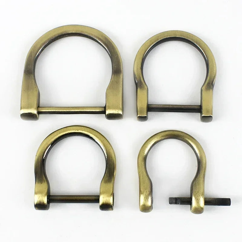 Metallschnallen D-Ring Haken 2/4/10 Stk. fuer Taschen Gurte Karabiner Zubehoer