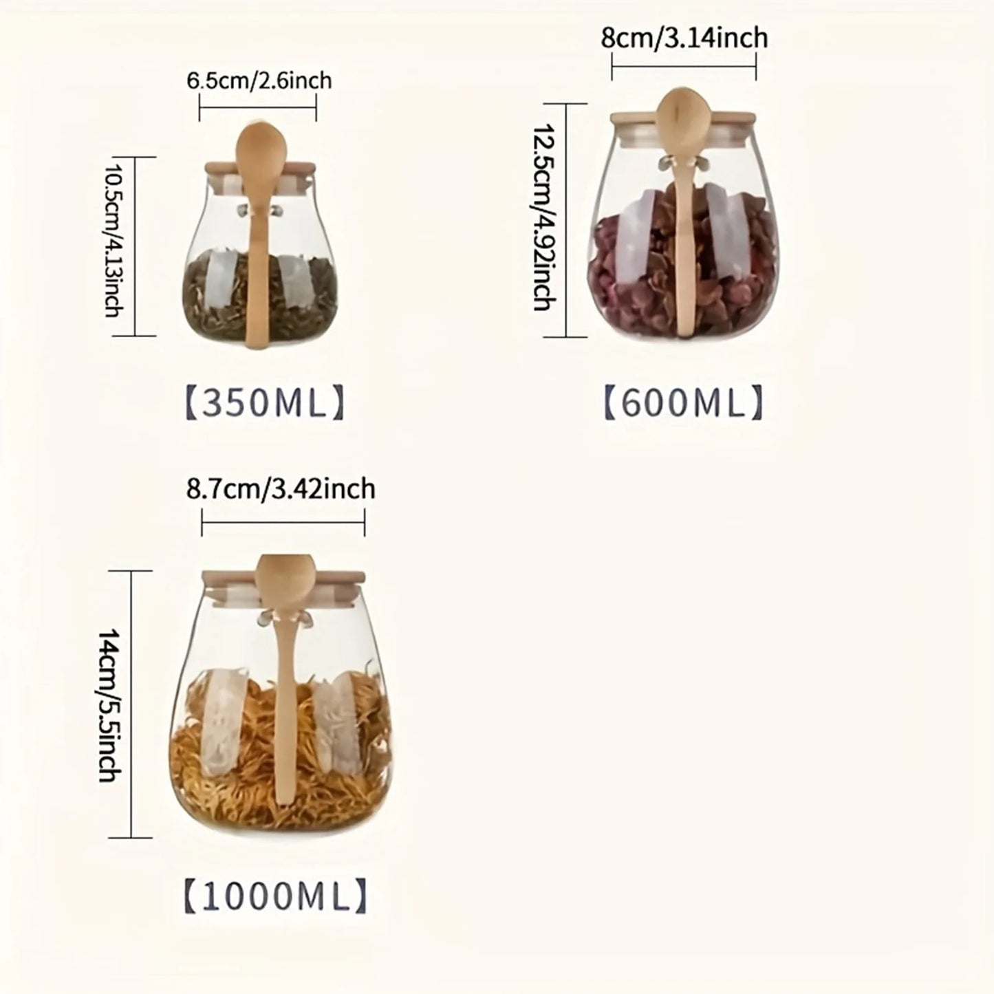 Frische - Ordnung: Luftdichter Glasbehälter 350–1000ml für Kaffee - Tee