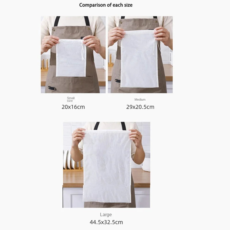 Wiederverwendbarer Nylon Filterbeutel für Tee Kaffee Öl und Lebensmittel