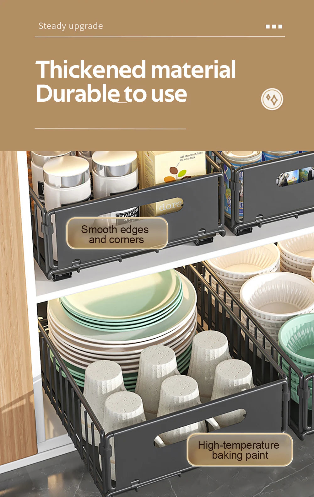 Premium Küchen Organizer für Gewürze und Flaschen-Yabubest - Home & More