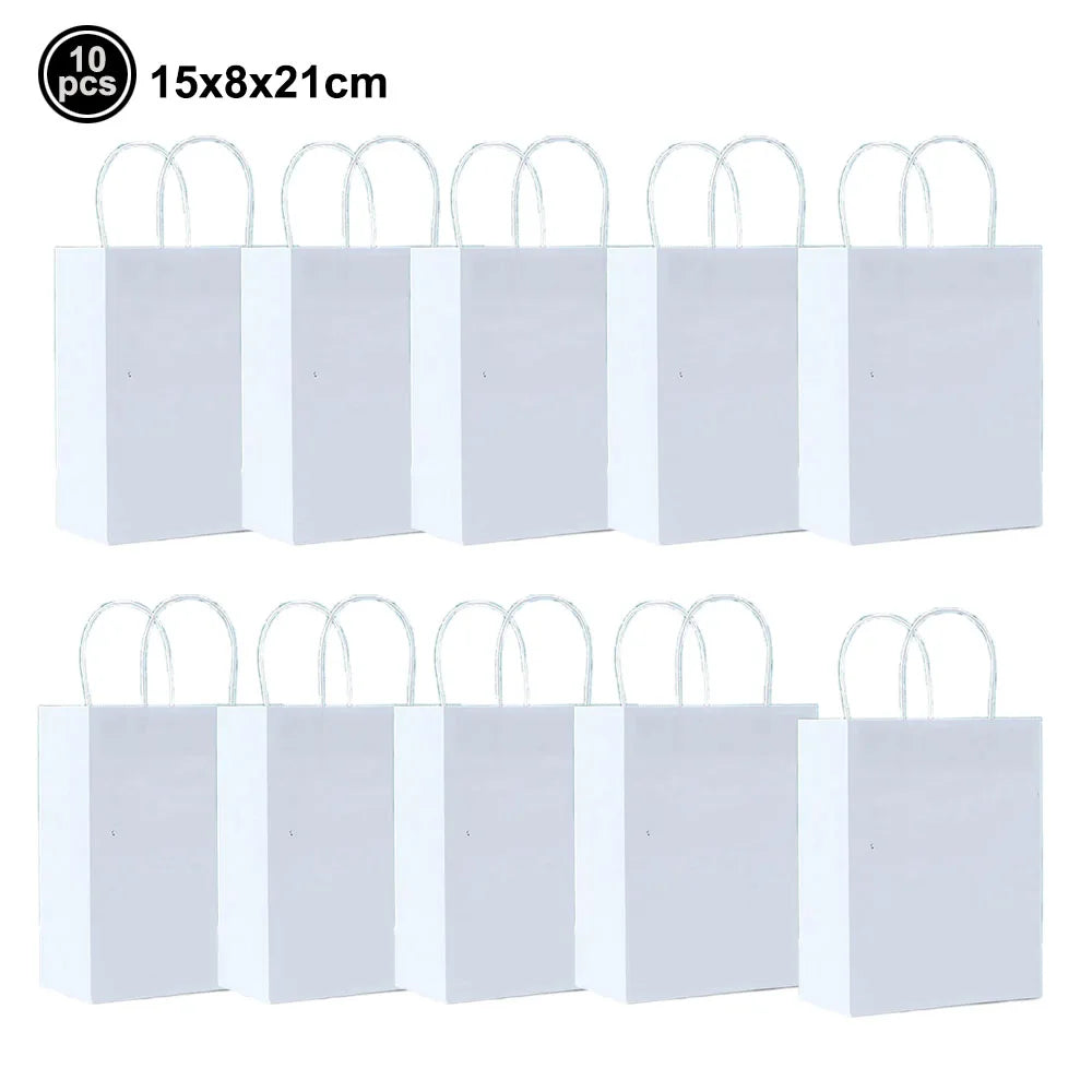 Vielseitige Geschenktüten aus Kraftpapier mit Griffen für Feiern