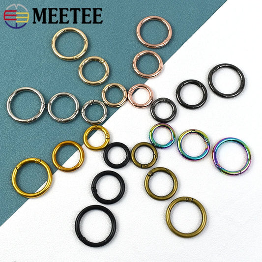 Metallfederring Schnallen Set mit Karabinern für Taschen und Gürtel