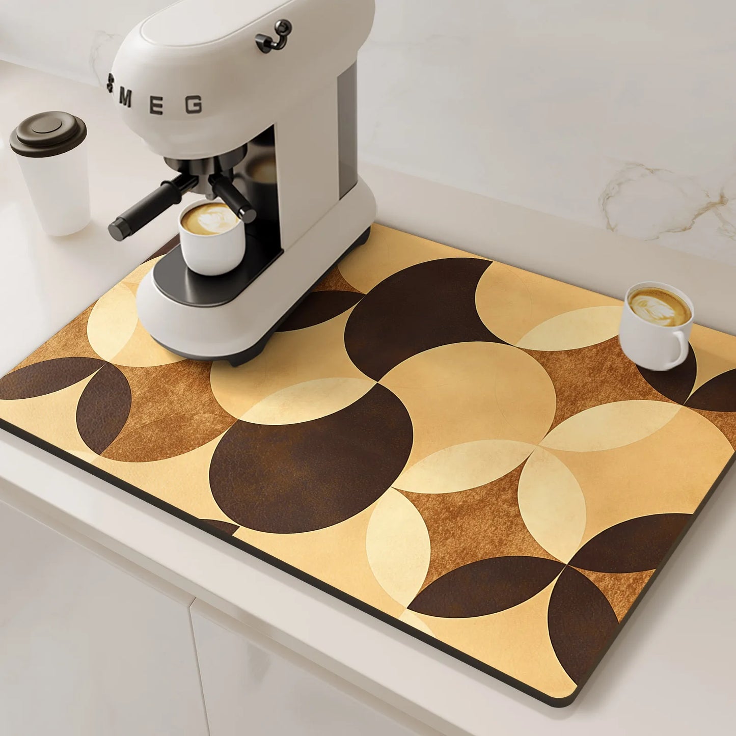 Schnelltrocknende Abtropfmatte aus Kieselalgen Schlamm für die Küche