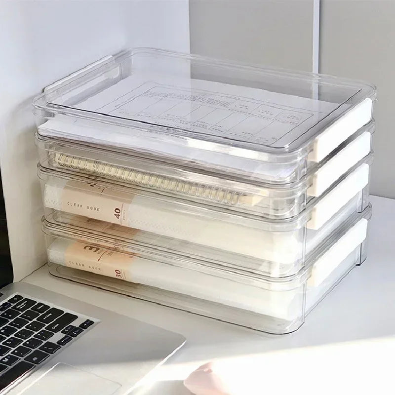 Transparenter Desktop Organizer für A4 Dokumente und Papiere