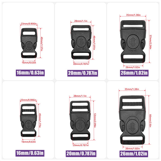 Vielseitiger Verschluss aus Kunststoff mit Schloss für Rucksäcke Gepäck