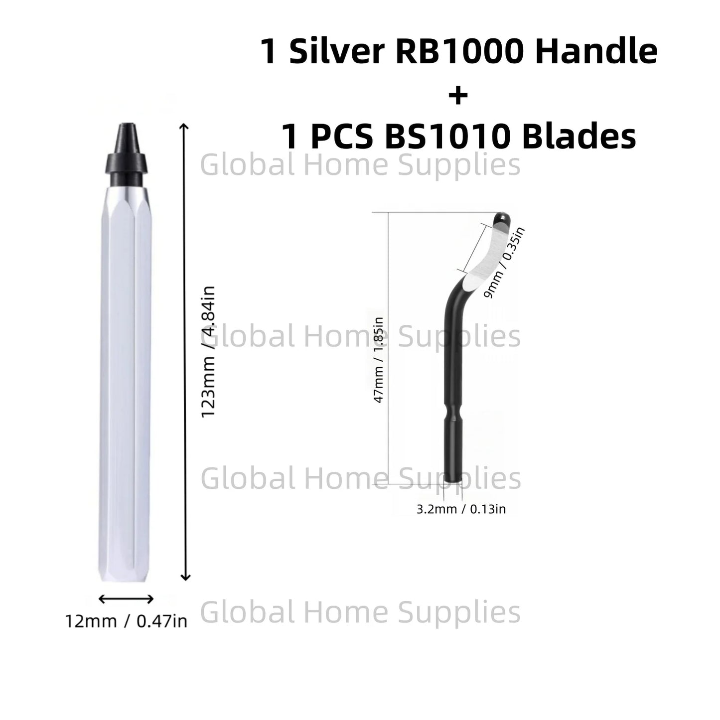 Entgratungswerkzeug Set RB1000 mit 1 oder 11 Schnellarbeitsstahl-Schwenkklingen
