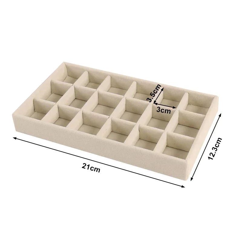 Samt Organizer Schmuckbox mit Schubladen für Ohrringe Armbänder Ringe