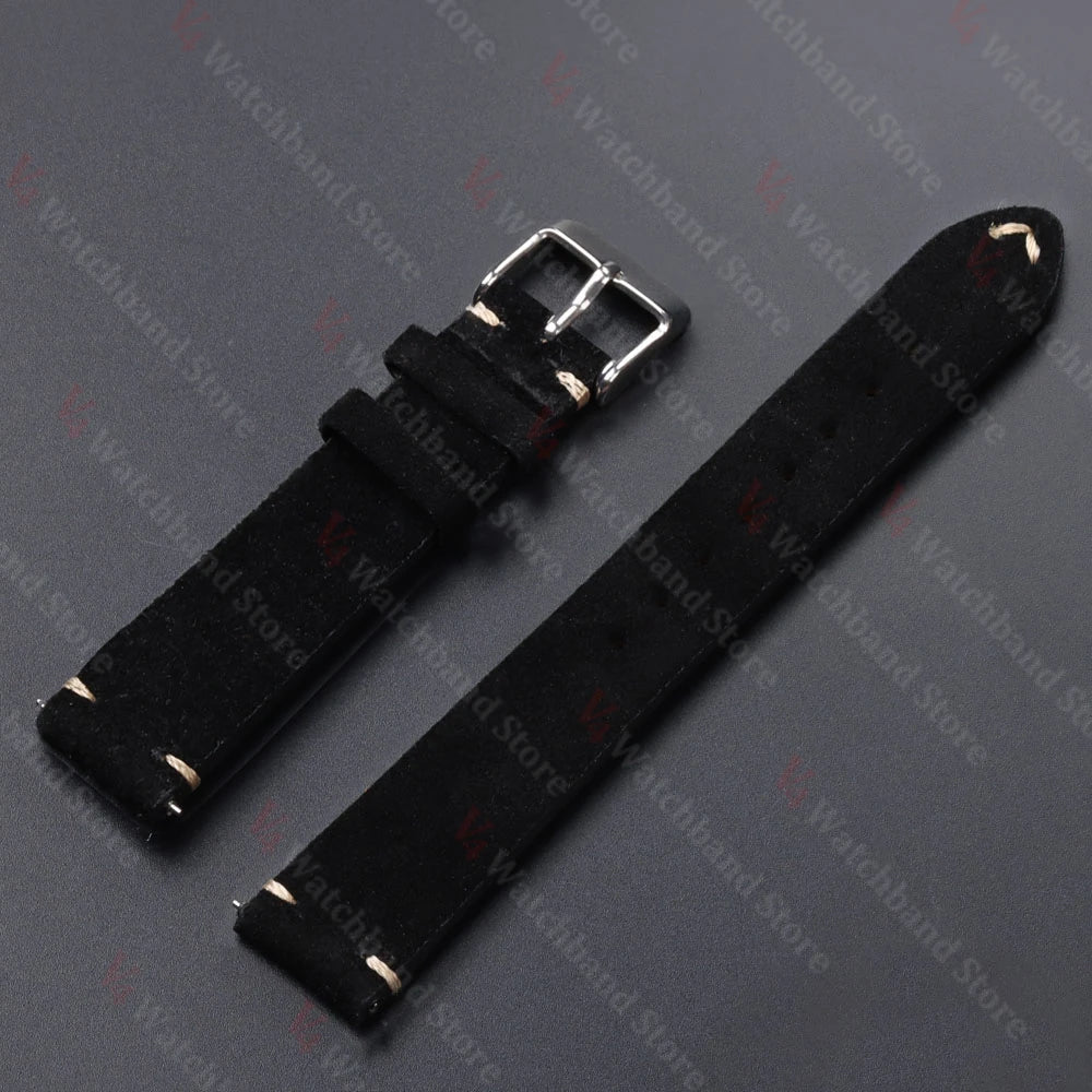 Weiches Schnellverschluss Wildleder Armband 14-22mm für Smartwatch Uhr