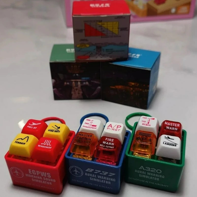 Tragbarer Flugzeug Notfall Sound Simulator Schlüsselanhänger aus Kunststoff-Yabubest - Home & More