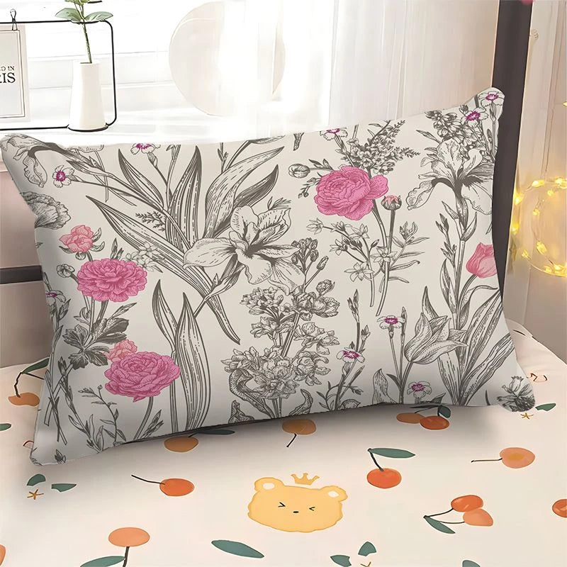 Europäischer Kissenbezug mit Pflanzen und nordischem Design rechteckig