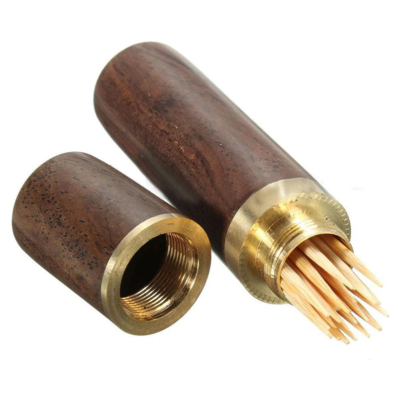 Handgefertigter Holz Zahnstocherhalter Tragbar und Umweltfreundlich