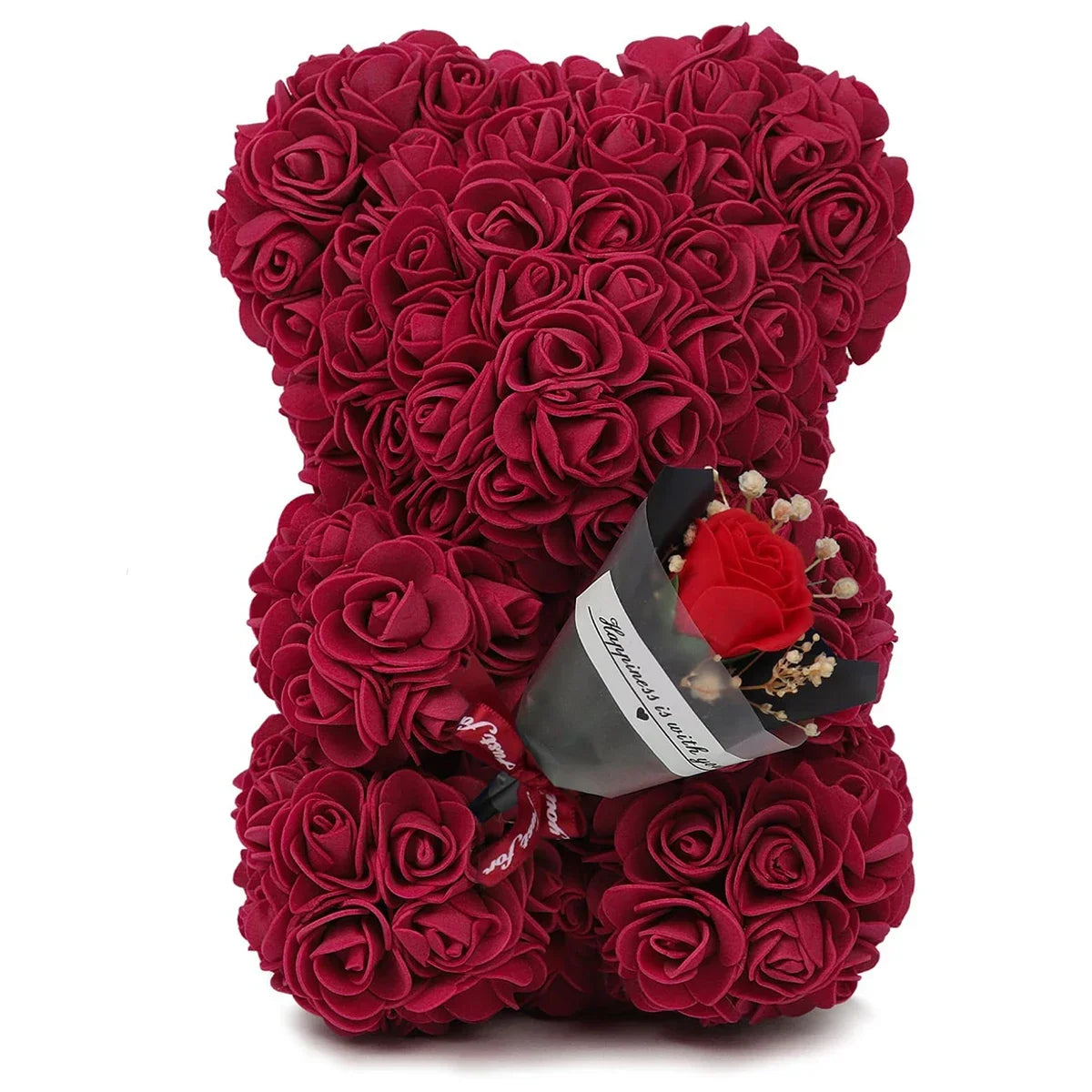 Ewige Rose Teddybär 25m Künstliche Blumen Geschenk und Dekoration-Yabubest - Home & More