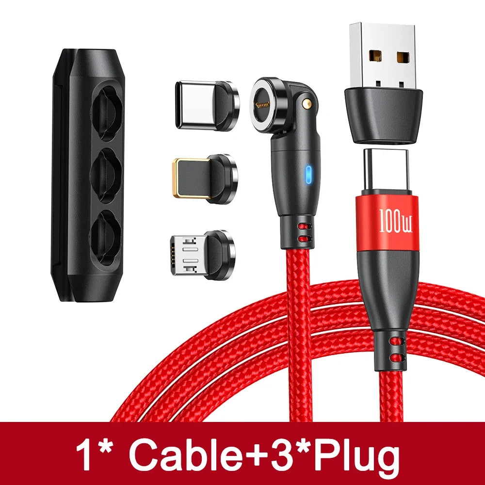 Magnetisches USB C Ladekabel 100W PD 5A – 540° Drehbar – Schnellladung - Daten