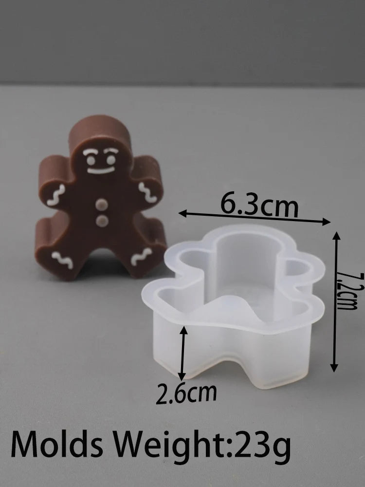 Silikonform Weihnachtsbaum Schneeflocke für DIY Kerzen und Guss