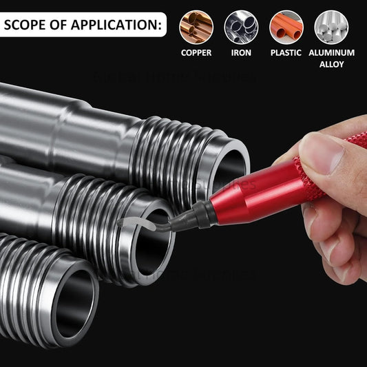 Entgratungswerkzeug-Set mit Senker-Handreibahlen und 10 Zusatzklingen