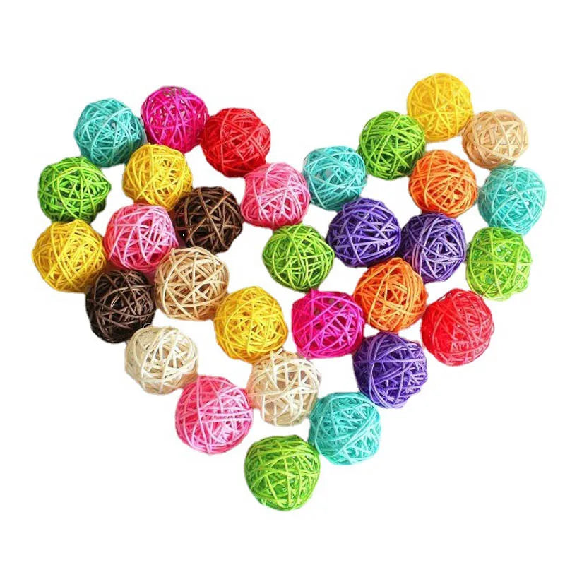 10 Stück Papagei Kauen Spielzeug Ball Holz Interaktives Vogelspielzeug