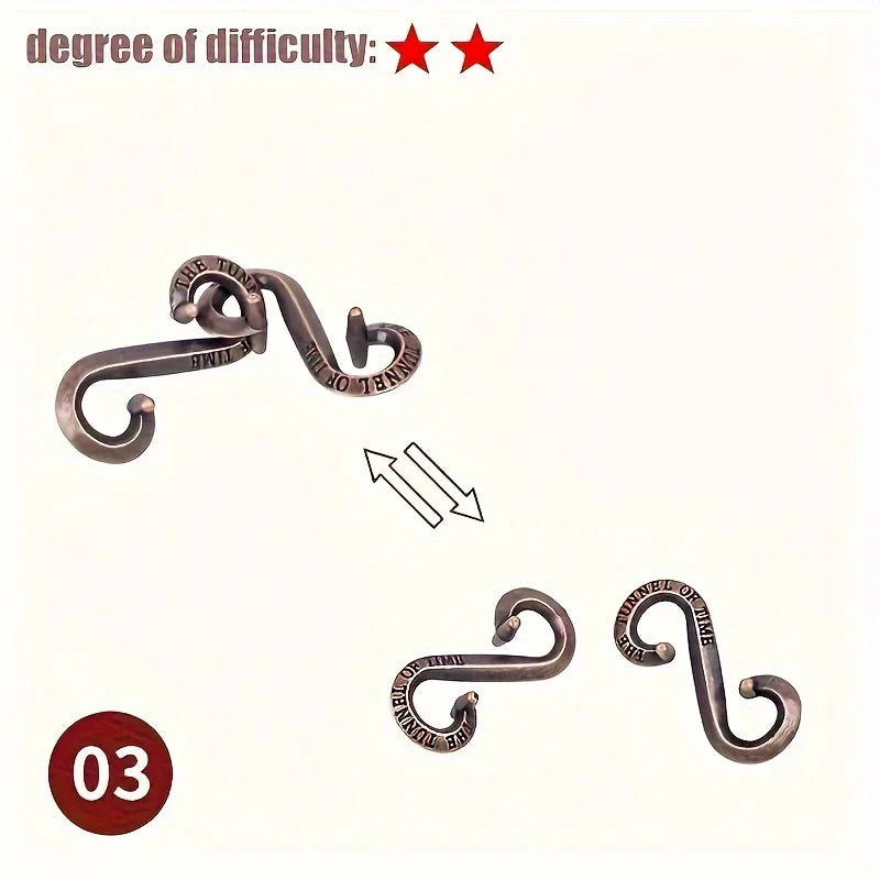 Herausforderndes 3D Metall-Puzzlespiel für Konzentration und Logik