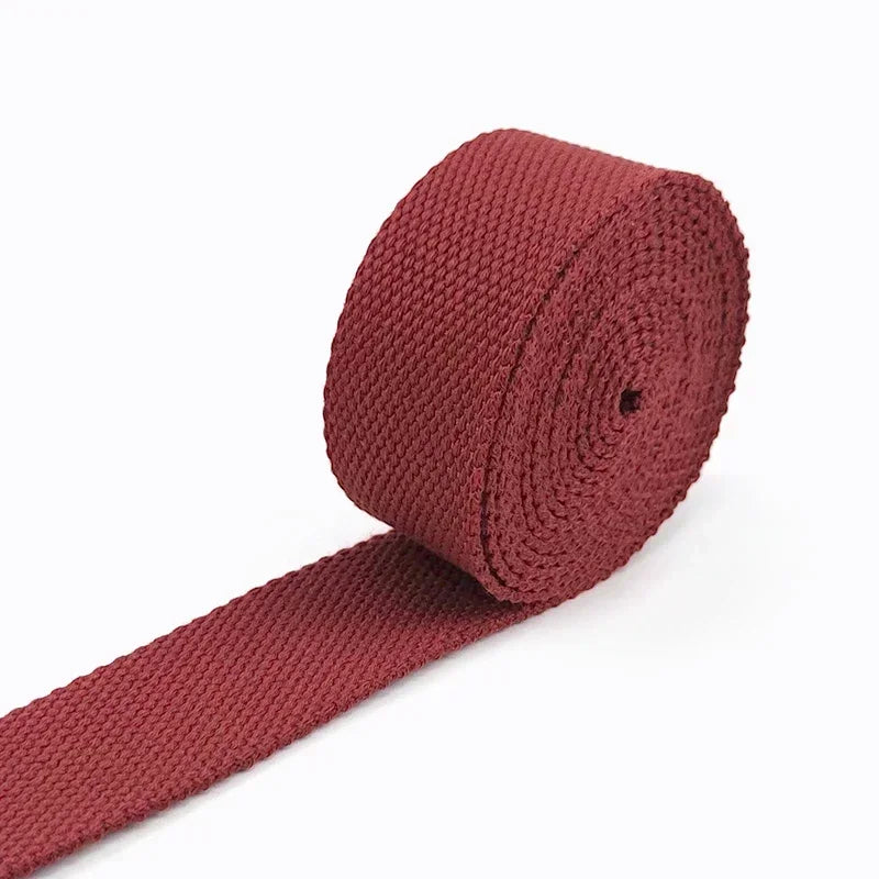 5M Polyester Baumwoll Gurtband 2mm dick für Rucksack Gürtel Kleidung 20-50mm breit