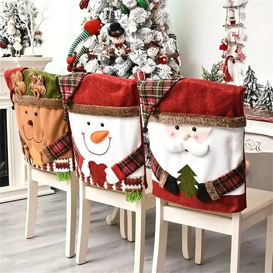 1 bis 6 Stück Weihnachtsstuhlbezüge für festliche Esszimmerdekoration