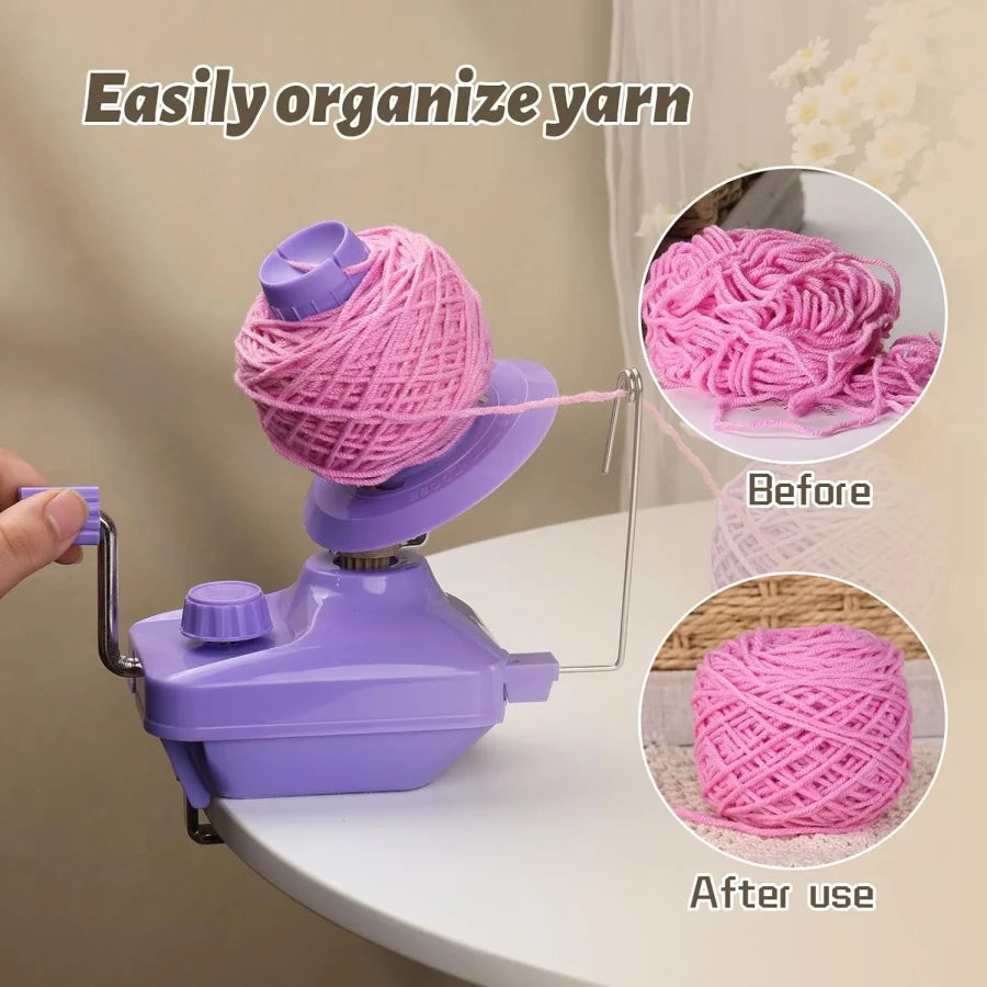 Handbetriebener Garnwickler mit Garnnadeln für Strickgarn ordentlich wickeln
