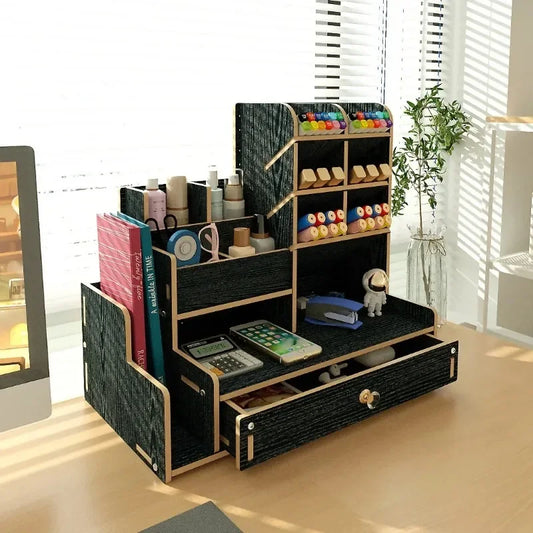 Praktischer Holz Stifthalter für Schreibtischorganisation