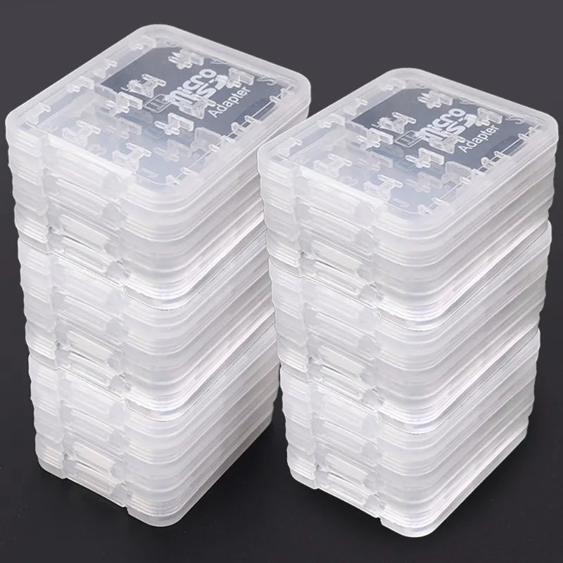 8-in-1 Transparente SD TF MS Kartenbox für sicheren Schutz und Ordnung