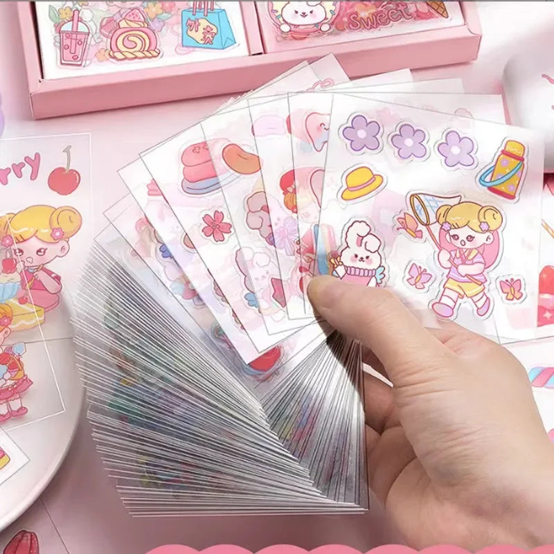 Kawaii PET Muster Aufkleber 10 50 100 Stück Scrapbooking DIY Deko