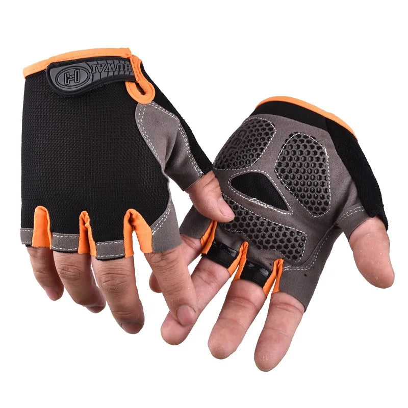 Unisex Halbfinger Fahrradhandschuhe atmungsaktiv rutschfest MTB Sommer