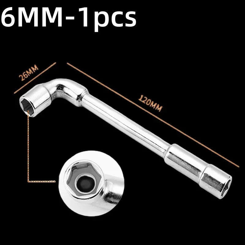 Robuster L-förmiger Hexagon Steckschlüssel 6-15mm – Kraftsparend - präzise