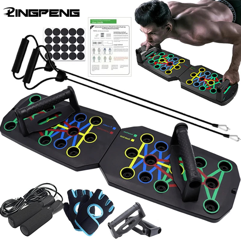 Tragbares multifunktionales Push-up-Board Set für Ganzkörpertraining