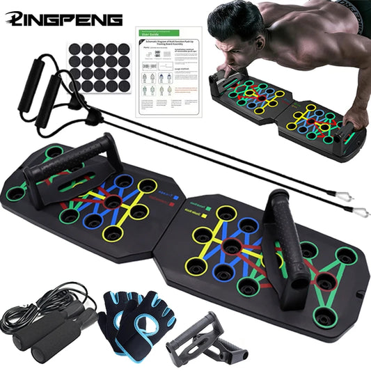 Tragbares multifunktionales Push-up-Board Set für Ganzkörpertraining