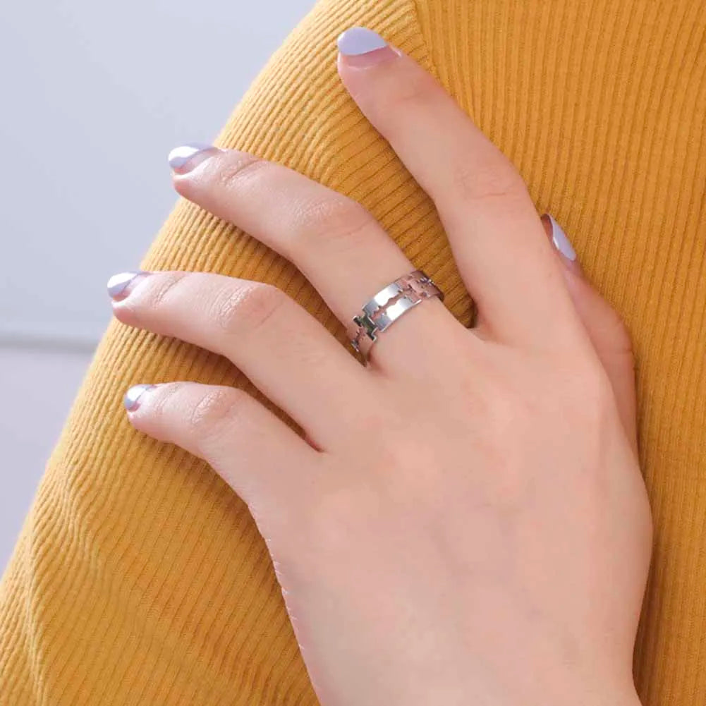 Edelstahl Punk Ringe Unisex 6-13 Größe Stilvoll - Robust