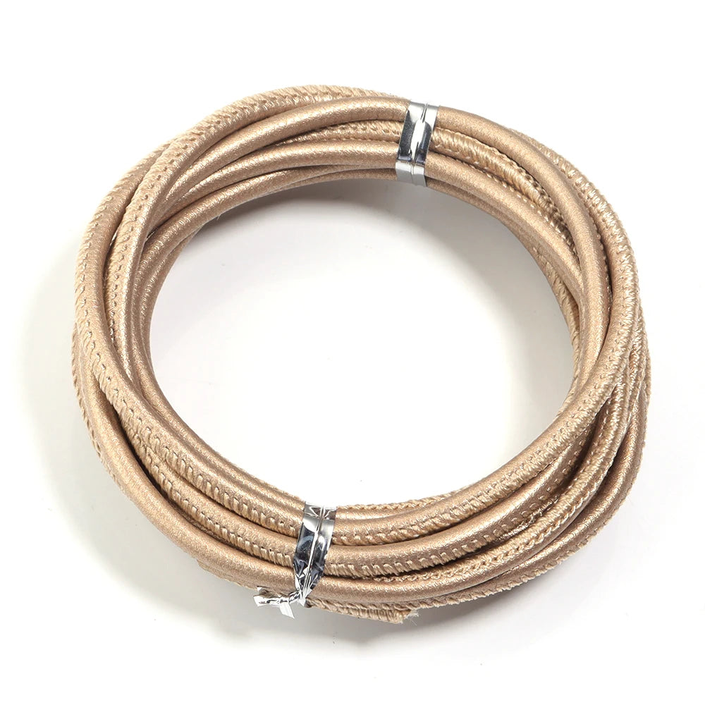 5 Yards 3mm Bunte Runde Schaffell Leder Schnüre für DIY Dekoration-Yabubest - Home & More