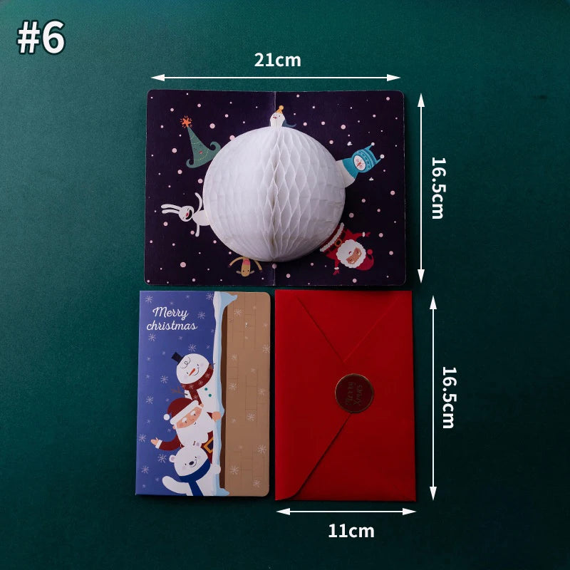 Festliche Faltkarten zum Frohen Weihnachtsfest und Neujahr