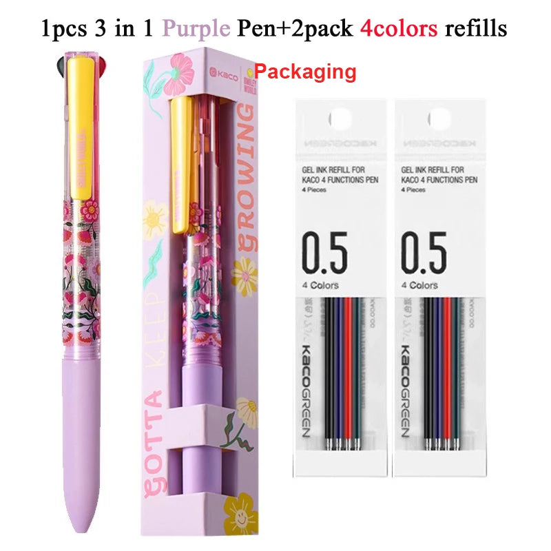 3-in-1 Multi Pen Druckbleistift mit Rot Schwarz Gel-Tinte für Büro Schule