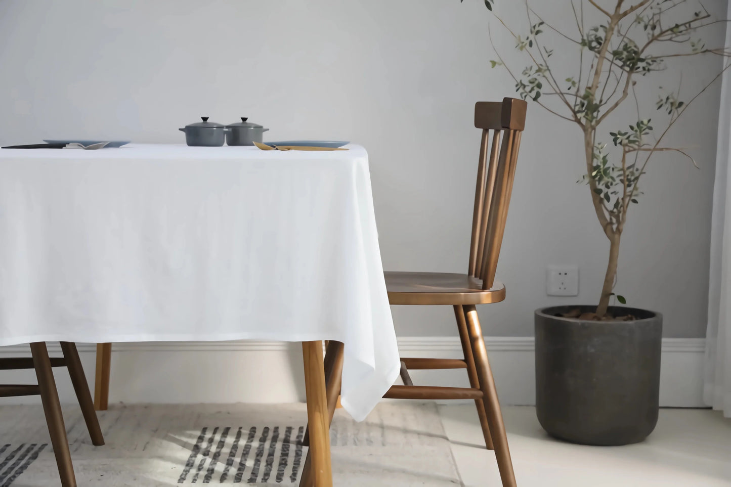 Dekorative Baumwoll Tischdecke rechteckig für Feste und Alltag