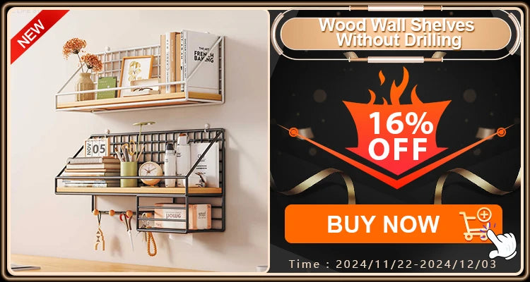 Platzsparendes Gewürzregal aus Holz und Metall zur Wandmontage