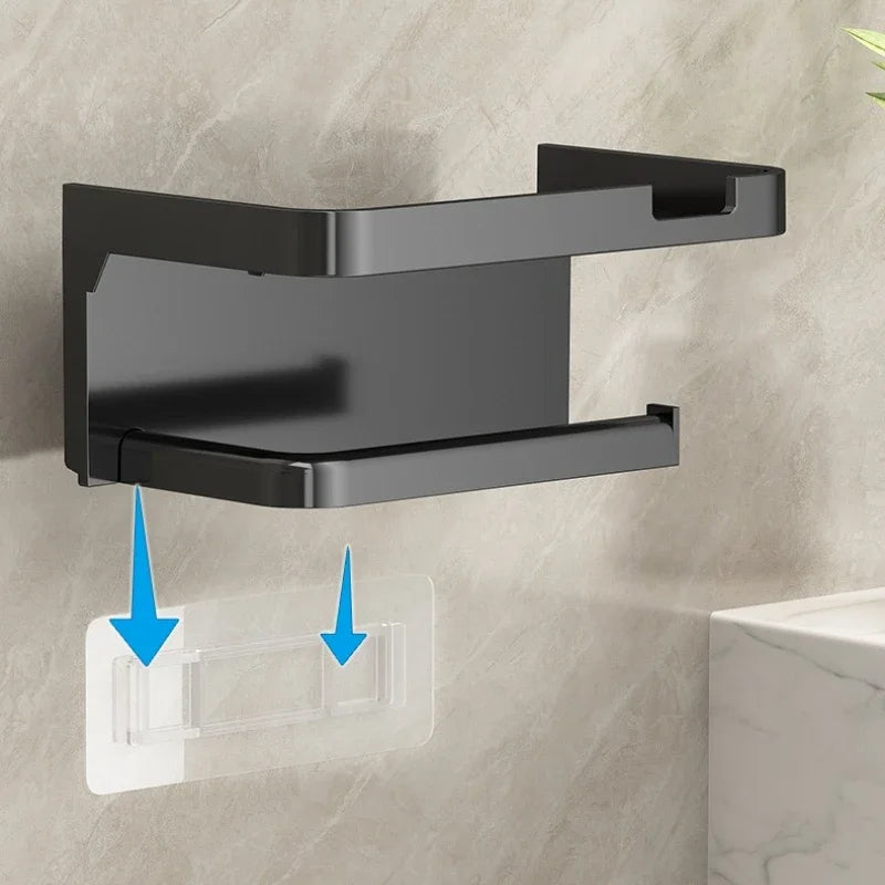 Einfach installierbarer Toilettenpapierhalter Wandmontage ohne Stanzen