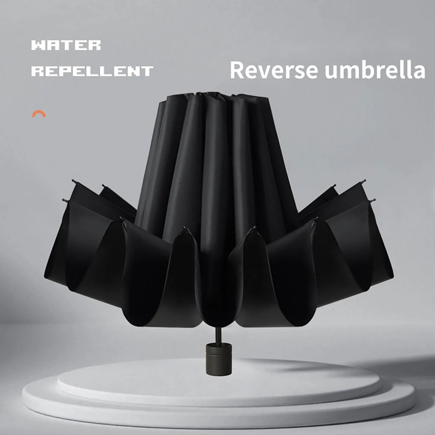 130cm XL Regenschirm 10 Knochen Winddicht Manuell UV-Schutz Reversibel