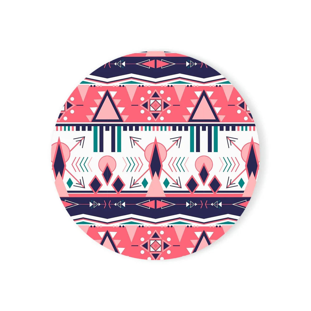 Runde Keramik Untersetzer Böhmischer Stil mit Kork Basis 6er Set