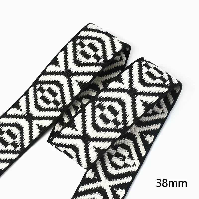 Polyester Baumwoll Jacquard Gurtband 30/38mm für DIY Nähen Zubehör