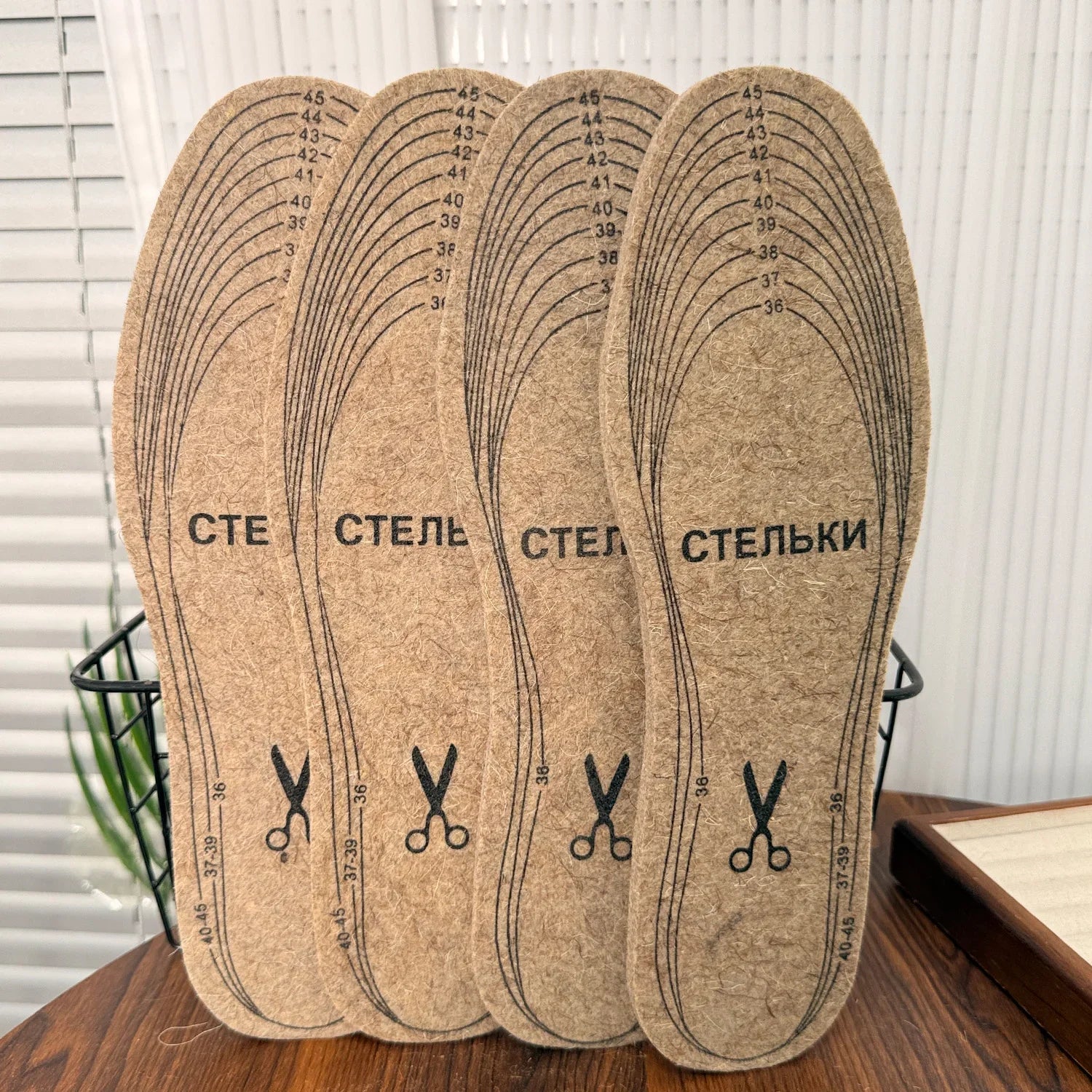 Warme schoene Wollfilz Einlegesohlen fuer mehr Komfort im Schuh