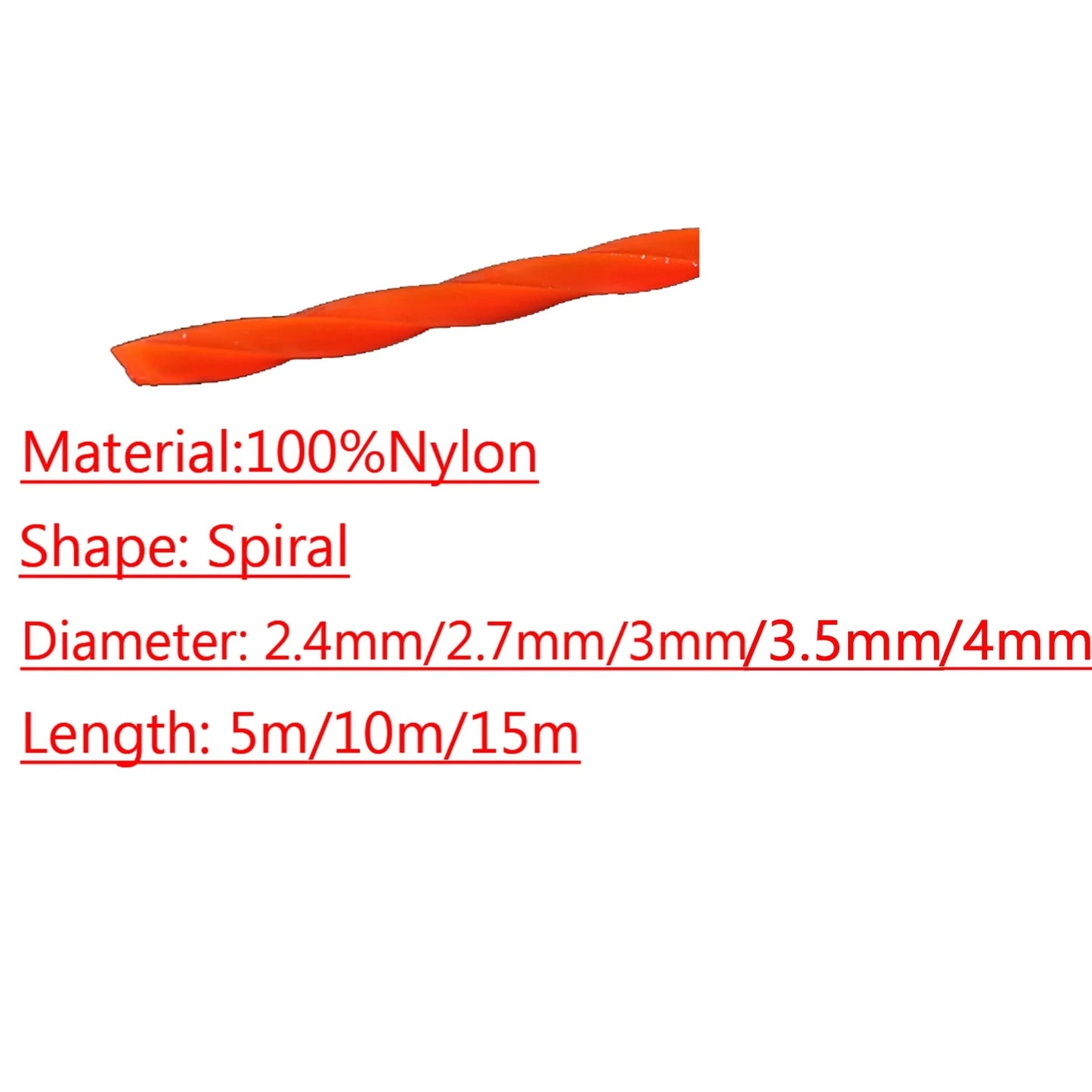 Starker Spiral-Nylon Rasentrimmerfaden für Freischneider - Rasenmäher Zubehör