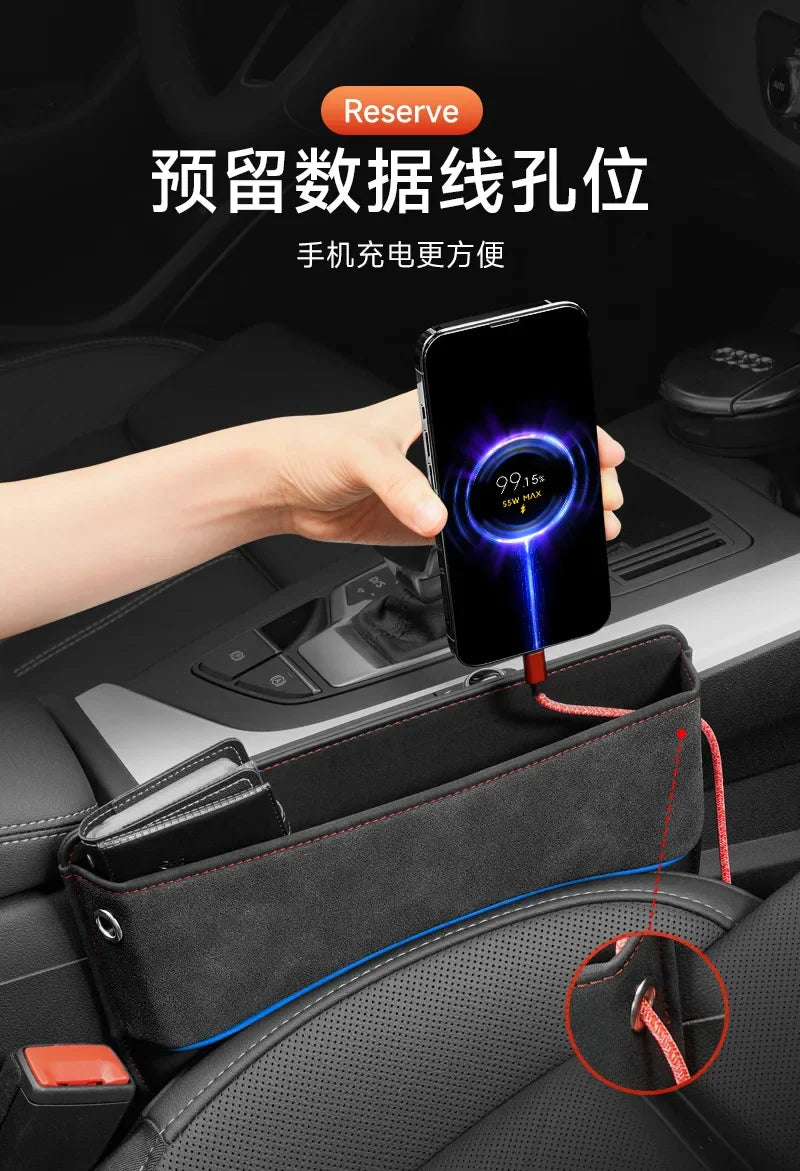 PU Leder Autokonsole Seitensitz Organizer für kleine Gegenstände