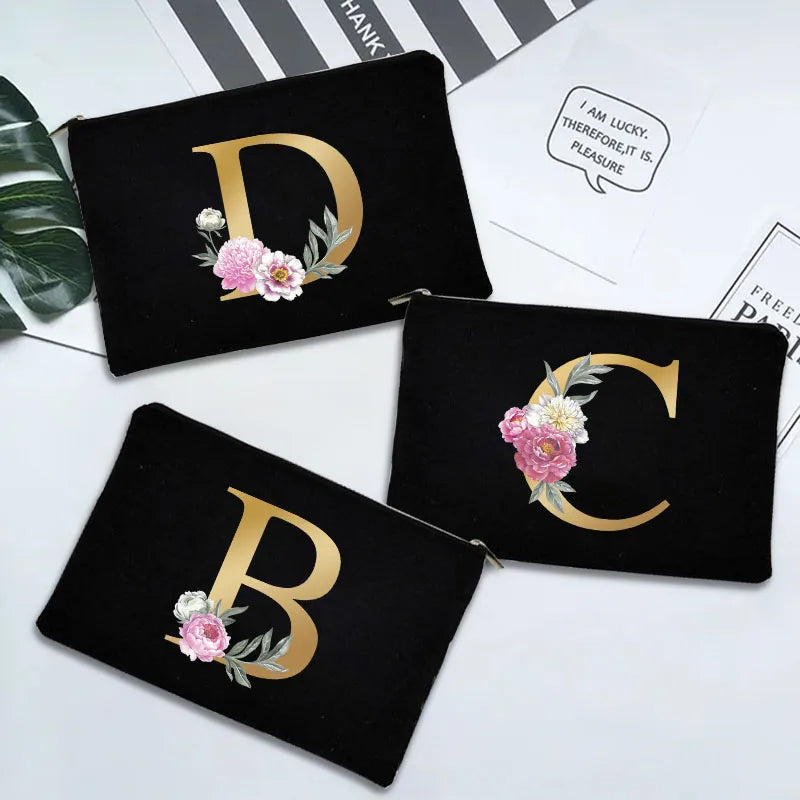 Florale Kosmetiktasche mit Reißverschluss für Damen und Brautjungfern