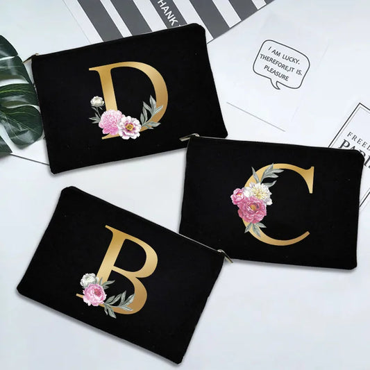 Florale Kosmetiktasche mit Reißverschluss für Damen und Brautjungfern